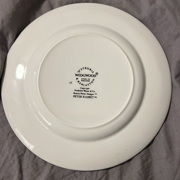 Vintage Beatrix potter Peter Rabbit Wedgewood plate with Mrs. Rabbit 7” - Picture 2 of 3